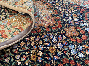 Superfine Hand-Knotted Persian Qum Rug