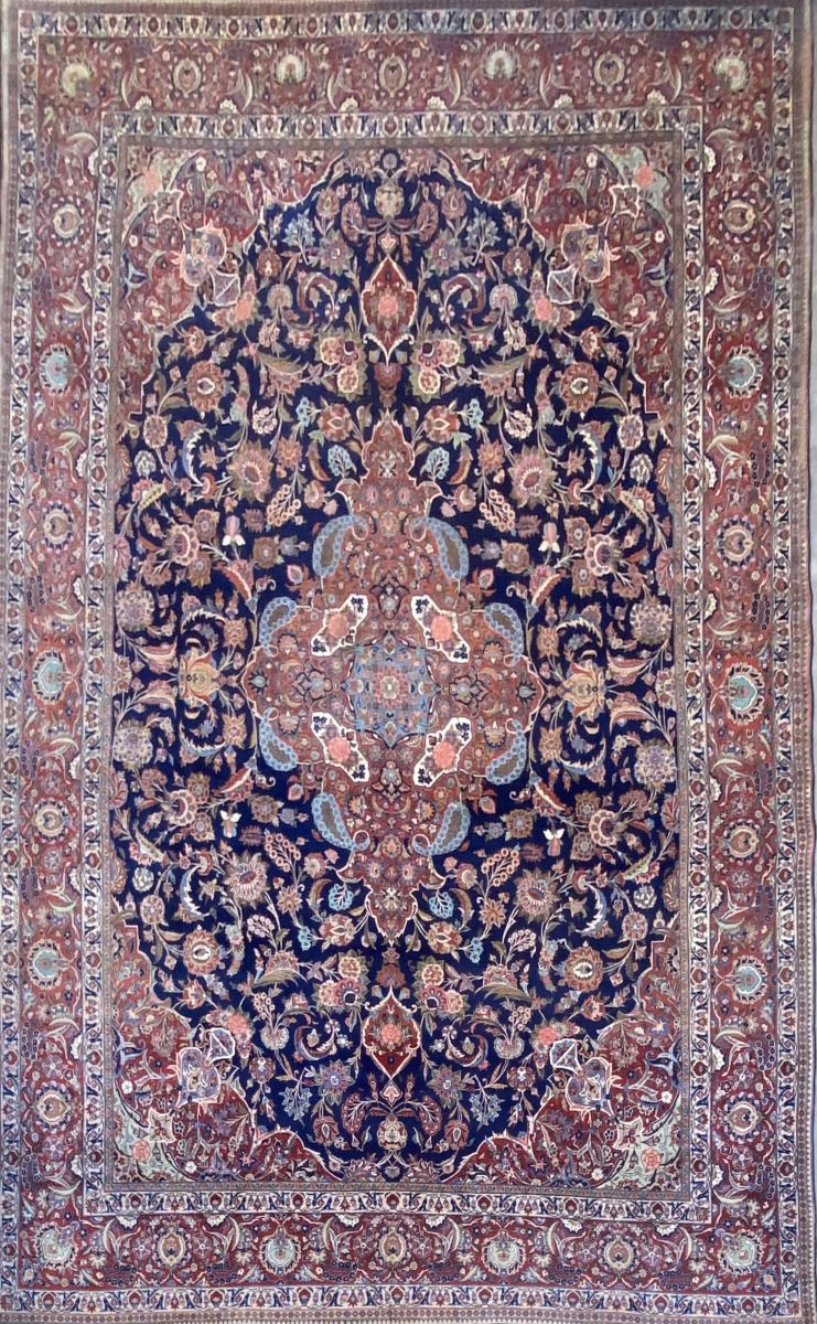 Fine Hand-Knotted Royal Persian Kashan Carpet