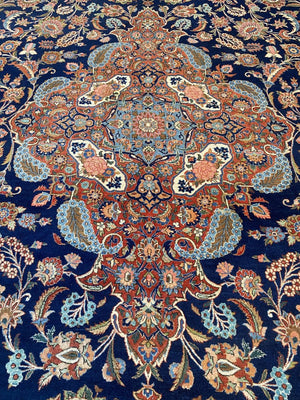 Fine Hand-Knotted Royal Persian Kashan Carpet