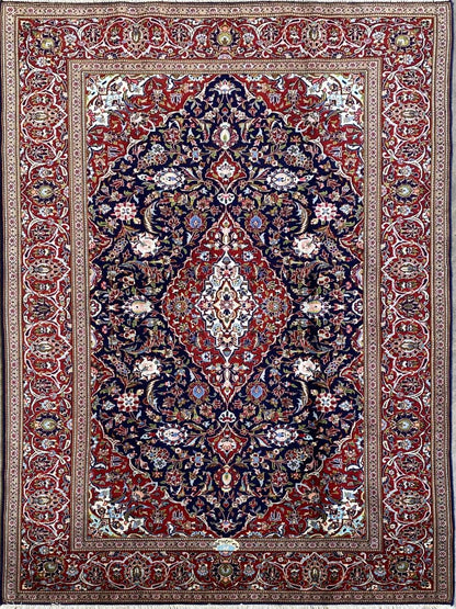 Superfine Hand-Knotted Royal Persian Kashan Carpet