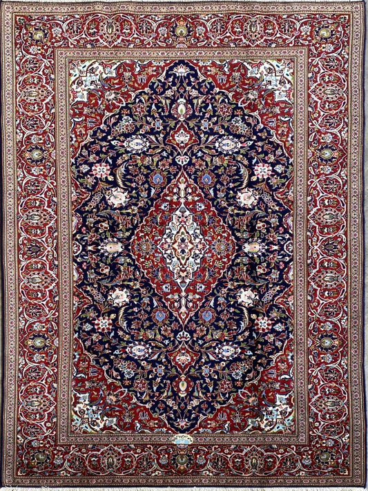 Superfine Hand-Knotted Royal Persian Kashan Carpet