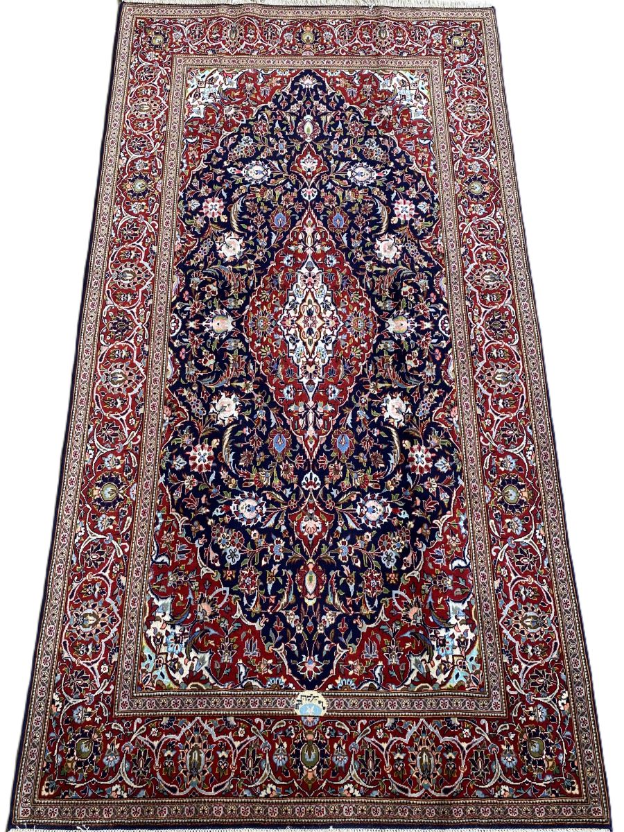 Superfine Hand-Knotted Royal Persian Kashan Carpet