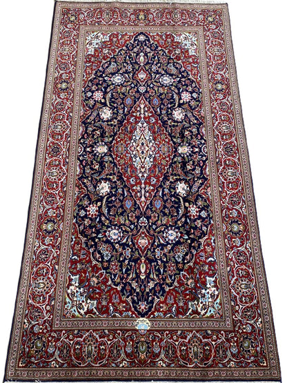 Superfine Hand-Knotted Royal Persian Kashan Carpet