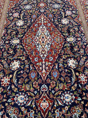 Superfine Hand-Knotted Persian Royal Kashan Carpet