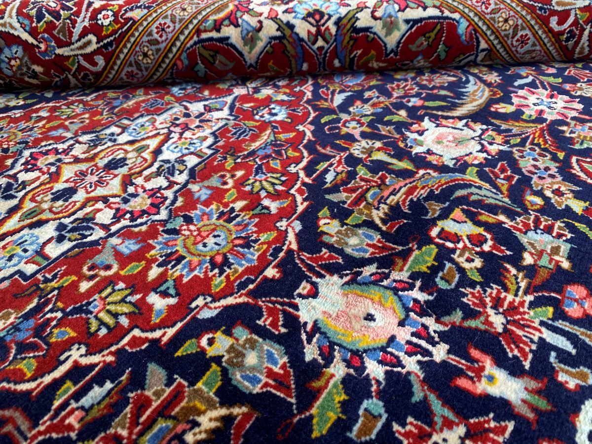 Superfine Hand-Knotted Royal Persian Kashan Carpet