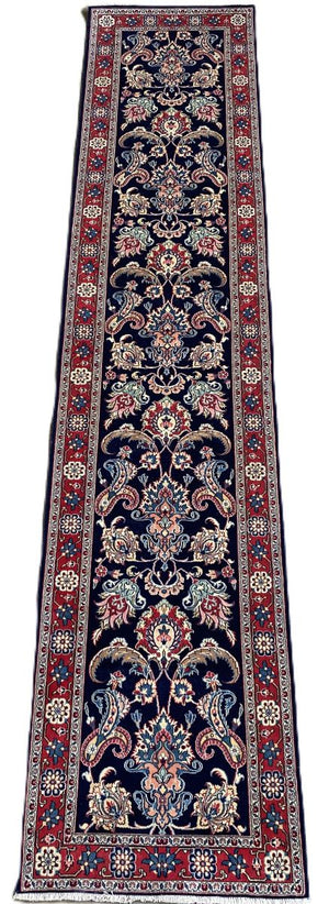 Fine Hand-Knotted Persian Varamin Hall Runner