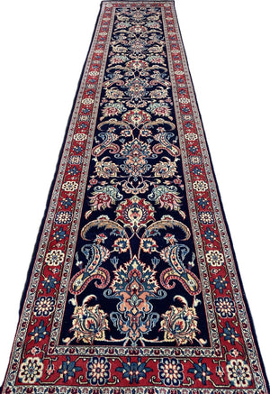 Fine Hand-Knotted Persian Varamin Hall Runner