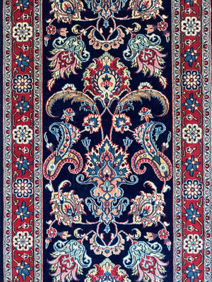 Fine Hand-Knotted Persian Varamin Hall Runner