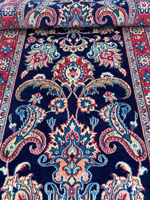 Fine Hand-Knotted Persian Varamin Hall Runner