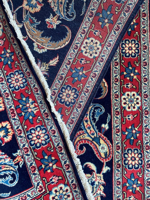 Fine Hand-Knotted Persian Varamin Hall Runner