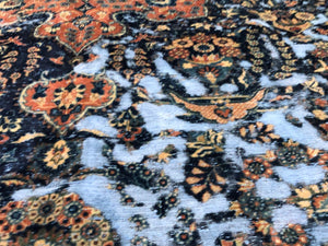 Handmade Vintage Over-Dyed Persian Tabriz