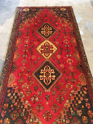 Hand-Knotted Tribal Persian Qashqaie Rug