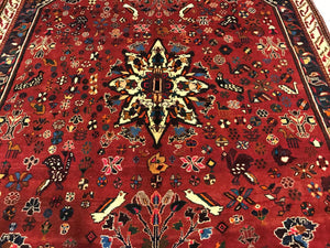 Hand-Knotted Tribal Persian Qashqaie Rug