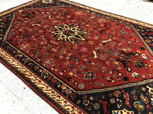 Hand-Knotted Tribal Persian Qashqaie Rug